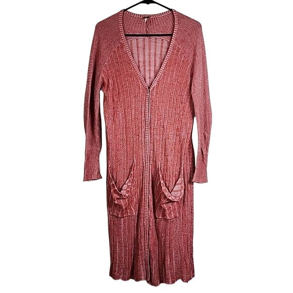 Free People Retro Ribbed Cardigan Small Sweater - Picture 2 of 6